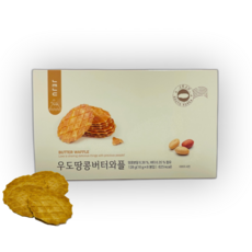 제주 우도땅콩 버터와플 쿠키, 128g, 1박스