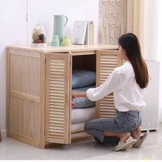 장롱 낮은이불장 수납 작은 정리장 보관함 펜션, 18. 커피 100x60x90 닫힘+칸막이