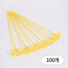 디어플레이스 마카롱 풍선 컵스틱 32cm 세트, 100개, 2 옐로우