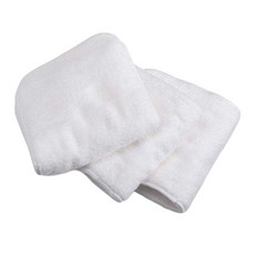 WUMA 質感好布巾 口水巾 喂奶巾 擦汗巾 雙層有機棉/搖粒絨純竹纖 吳媽設計, 白色, 1個