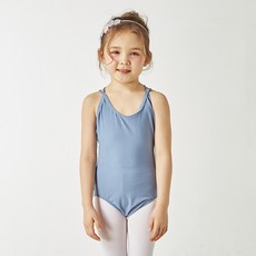 국산 더블스트랩 유아레오타드(워싱블루) 여아레오타드