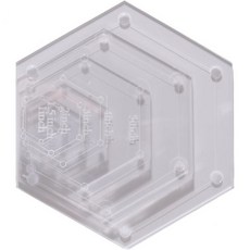 퀼팅 템플릿 6개의 헥사곤 1 1.5 2 3 4 5인치 1/4인치 솔기 포함 영어 종이 조각 용품용 허용 패치워크 재봉 공예용 아크릴 자, Transparent