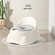 兒童馬桶 嬰兒便盆 幼兒坐便器, 灰色 - 硬墊款 - 無蓋子