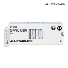 올스탠다드 AA 알칼라인 건전지, 1개, 20개입