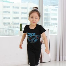 블랙 블루카 티셔츠 남아발레복