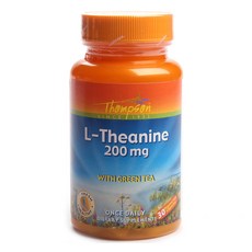 THOMPSON l-茶氨酸綠茶200mg每天蔬菜膠囊, 30顆, 1罐