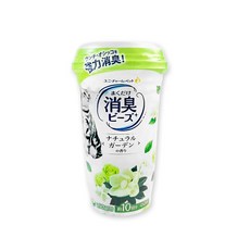 日本Unicharm嬌聯 強力消臭寵物尿便味貓砂盆除臭顆粒香香豆450ml/瓶-花園香(綠), 1個, 花園香(綠), 450ml