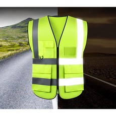 貝比 反光背心 反光條 交管衣 工地背心 反光背帶 夜跑安全工安背心，伸縮超亮高彈力臺鐵安全背心, 頂級款-綠, 1個