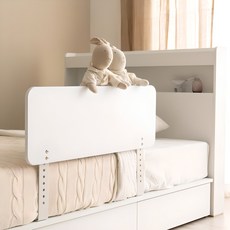 젠티스 국산 어린이 침대 안전가드 낙상방지 무지 고급브래킷, A.무지화이트, 80cm