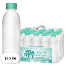 Deeps 먹는해양심층수 딥스 에코 그린 미니 무라벨, 160개, 300ml