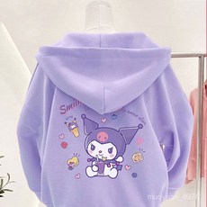 庫洛米印花連帽外套女童中大兒童春秋裝2024新款韓版開衫拉鏈衛衣 JP6E