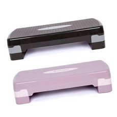 바우샵 스텝박스(2단) 하체운동 에어로빅기구 헬스스텝박스, 그레이블랙