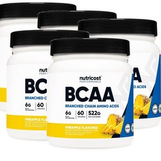 뉴트리코스트 아미노산 파우더 파인애플맛 Nutricost BCAA, 5개, 522g