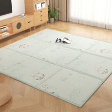 藤條+涼感冰絲 嬰兒爬行墊 透氣防滑涼蓆地墊, T8-薄荷青竹