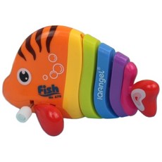 IQAngel 發條七彩魚 上鏈發條迷你玩具 Q版會跑七彩魚 環保玩具, 一個入, 1個