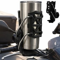 말랑버튼 오토바이 텀블러 거치대 컵홀더, Free, 블랙