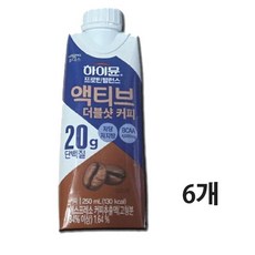 하이뮨 프로틴밸런스 액티브 더블샷커피, 250ml, 6개