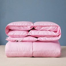오리털 이불 따뜻한 구스다운 덕다운 알러지케어 깃털, 핑크