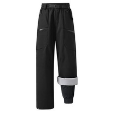 여성용 플리스 안감 카고 조거 방수 겨울 여성용 하이킹 팬츠 스웨트팬츠 스노우 러닝 회색. L