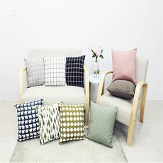 J스토어 쇼파 의자 인테리어 사각 쿠션 7종 등받이쿠션 방석 패션쿠션, 화이트베어 코발트블루, 상세페이지참조