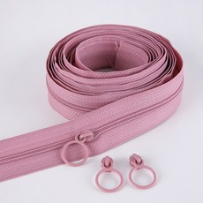 3호 링고리슬라이더(3p) 3호 (270cm)나일론 코일지퍼, 1개, 인디핑크