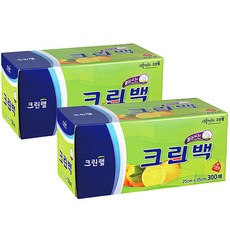 크린랩 뽑아쓰는 크린백 25cm x 35cm, 중(M), 300개입, 2개