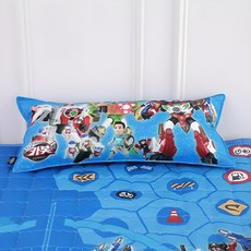 Hello CARBOT 衝鋒戰士 純棉枕頭, 藍色