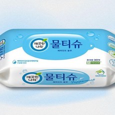 휴대용 여행용 미니 물티슈 깨끗한나라페퍼민트30매리필 x2SET(SH), 기본, 기본