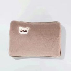 충전식 온수병 방폭 온열기 아기 손난로 귀여운 소녀 배찜기 만화 전기, 브라운 베어 [더블 핸드] 블랙 충전기