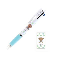 미피 캐릭터 3색볼펜 제트스트림 0.5 보리스, 1개, 화이트스카이