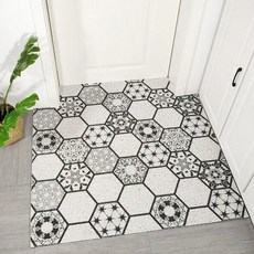 에쉬울프 아파트 현관 바닥 북유럽 기하학 코일매트 발매트 현관매트, 1개, 모르코삼각