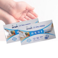 오런 라텍스 곽 위생 장갑 [ L ] 100매입, 1개