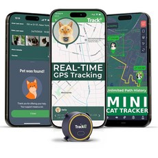Tracki Dog GPS 트래커 u2013 실시간 반려견 및 반려동물 반려견용 스마트 경보 지오펜스 방수 칼라 호환 장수명 배터리 iOS Android (구독 필수), Tracker For Cats
