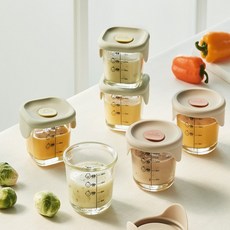 바로한끼 이유식용기 정사각/원형 230ML, 1개