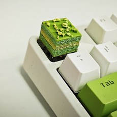 귀여운 3D 케이크 크로스 축 기계식 키보드 키캡 선물 키, gr n cake