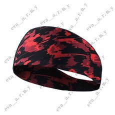 運動髮帶 頭巾 吸汗透氣, 1個, 素描紅色