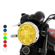 安信騎士 DMV 通用型 圓燈 大燈護目鏡 3MM 保護, 螢光黃, 1個