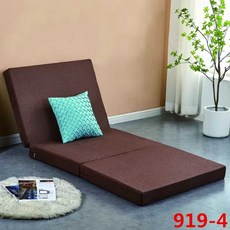3단 접이식 매트리스 원룸 자취 손님용 바닥 단단한 토퍼 폴더블 차박 수면, 80x200x5cm, 갈색 80x200x5cm