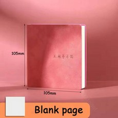 정사각형 노트 및 저널 미니 메모장 일기 일정 플래너 줄 지어/그리드/학교 사무용품으로 돌아 가기위한 빈 필기 용지, Pink Blank