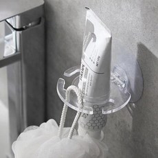 치약 거치대 면도기 칫솔 홀더 다용도, 본상품, 투명, 1개