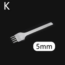 가죽 공예 펀칭가죽 공예용 구멍 펀치 도구 1 개 3/4/5/6mm 간격 흰색 강철 펀처 레이싱 스티칭 바느질 용, [05] As picture, 1개