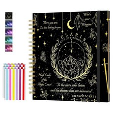 CWEGSJ Velaris City of Starlight DIY 사진 앨범 북 클럽 소설 팬 책 애호가 Acotar 수제 DIY 앨범 책 선물 (블랙 30.5x30, 블랙_12x12, 12x12
