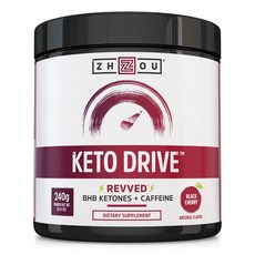 ZHOU NUTRITION BHB咖啡因粉 黑櫻桃風味, 1個, 240克