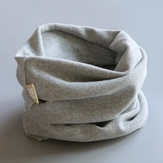 목도리 겨울 방한 머플러 남아 여아 순면 보온 귀보호 넥워머, 퓨어그레이