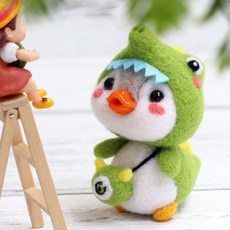 치프몰 양모펠트 DIY 패키지 세트, 063_공룡 펭귄, 1개
