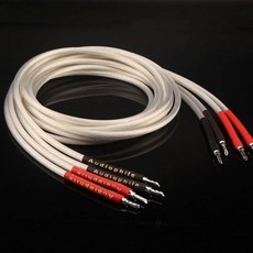 오디오 케이블 HiFi 99.999% 5N 단결정 구리(OCC) 은도금 스피커 바나나 플러그 Y 플러그(1.5미터), 4 Meters