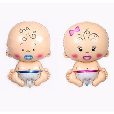 아기 풍선 만삭 사진 소품 베이비 샤워, 여아