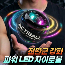 디액티브 자이로볼 전완근 운동기구 손목강화 악력 스트레칭 파워볼 액티볼, 1개, 다크 올블랙