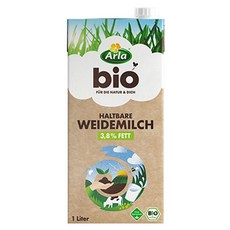 Arla 알라 바이오 Weide UHT 밀크 3.8% 팻, 2개, 1L