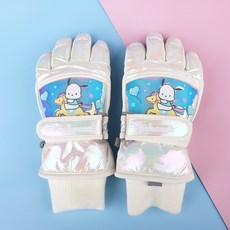 산리오 포차코 아동스키장갑 어린이 초등 키즈 방한 눈썰매 스노우보드 생활방수 겨울 패딩 두꺼운 따뜻한 겨울용 손가락 장갑 조카 크리스마스 선물